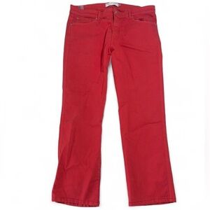 Fabrizio Gianni Red Cotton Stretch Pants Made in USA Size 36